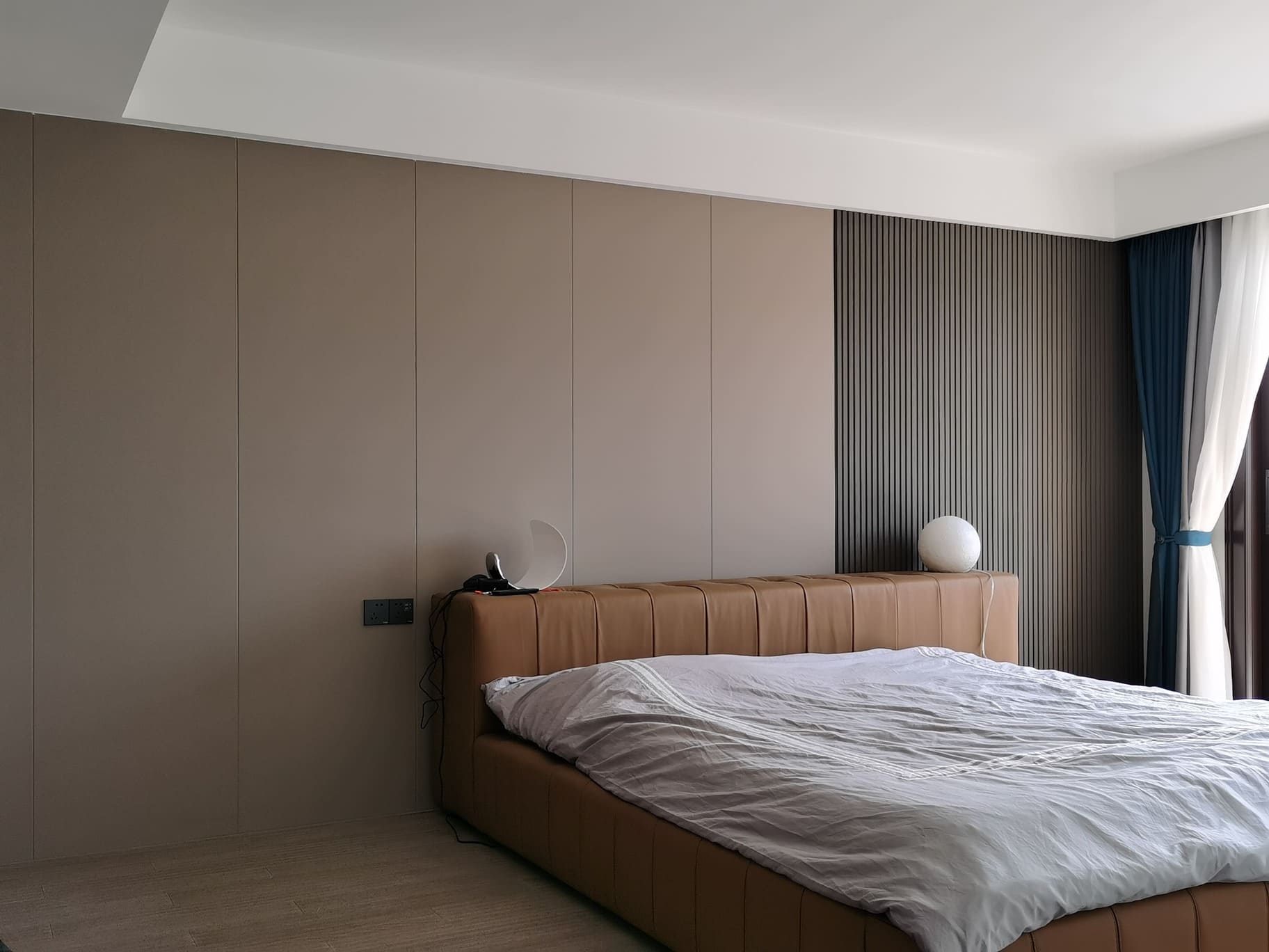 master bedroom with pvc wall panel