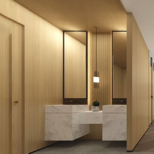 Engineered Wood Light Brown Wallboards Supplier WPC Wall Panel