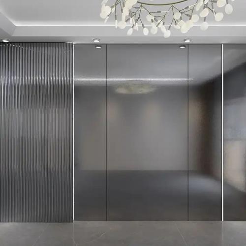 New Interior Decoration Materials Bamboo Charcoal Wood Veneer WPC Solid Metal Texture Panel