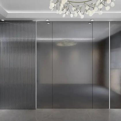 New Interior Decoration Materials Bamboo Charcoal Wood Veneer WPC Solid Metal Texture Panel